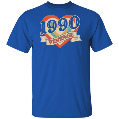 31th Birthday Gifts Classic Retro Heart Vintage 1990-T-Shirt & Tank Top-Classic T-Shirt-Royal