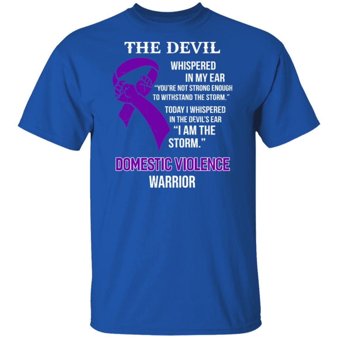 I Am The Storm Support Domestic Violence Awareness-T-Shirt & Hoodie-Classic T-Shirt-Royal