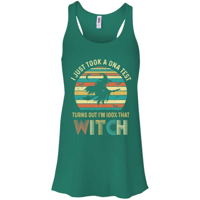 I Just Took A DNA Test Turns Out I'm 100% That Witch-T-Shirt & Tank Top-Women's Flowy Racerback Tank-Kelly Green