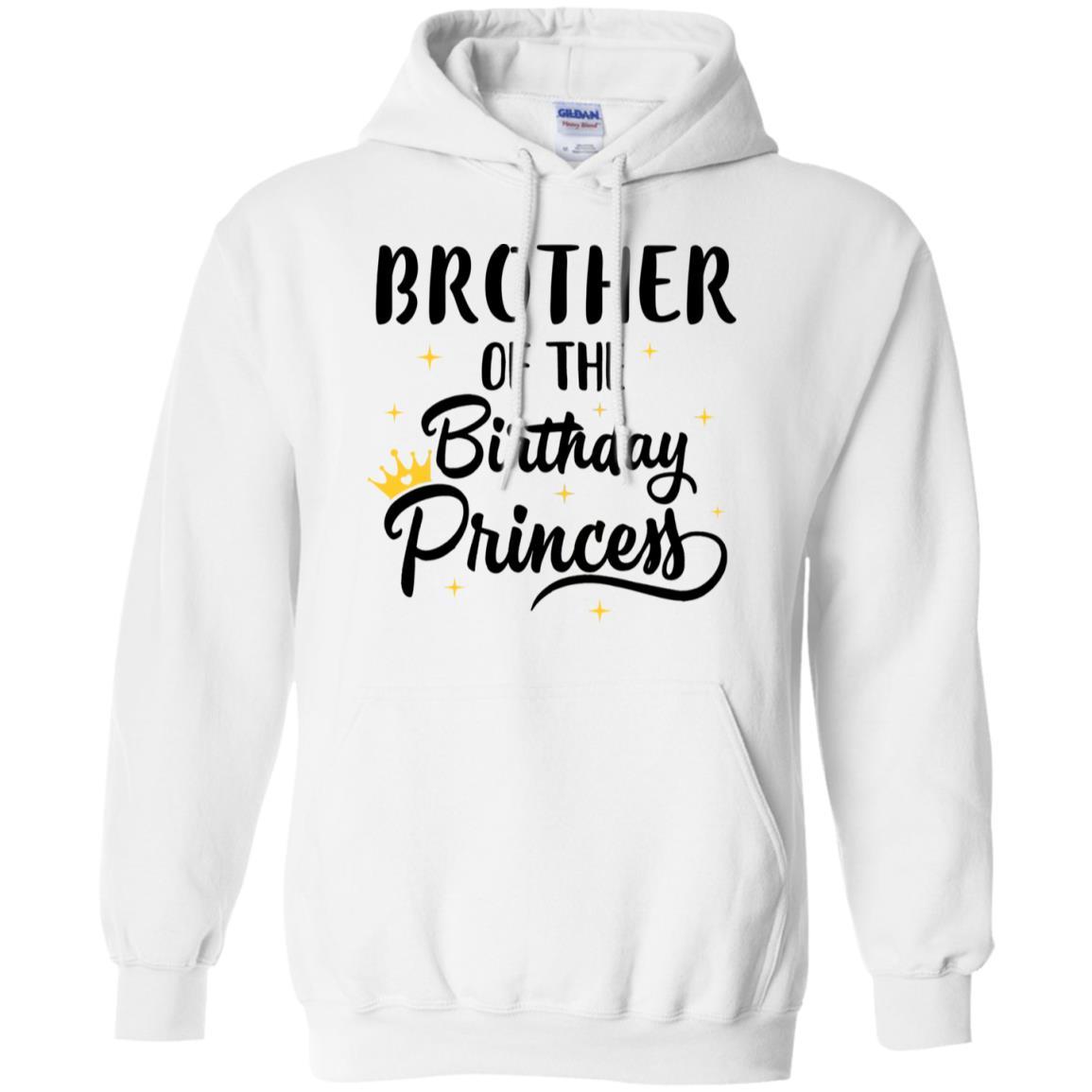 Brother Of The Birthday Princess Matching Family Party-T-Shirt & Hoodie-Pullover Hoodie-White