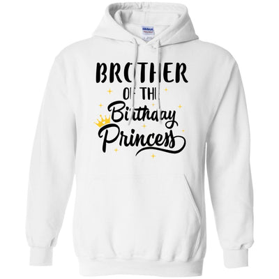 Brother Of The Birthday Princess Matching Family Party-T-Shirt & Hoodie-Pullover Hoodie-White
