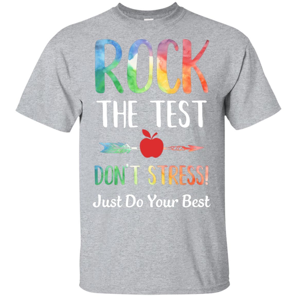 Rock The Test Funny School Professor Teacher Joke-T-Shirt & Hoodie-Classic T-Shirt-Sport Grey