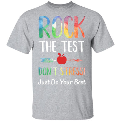 Rock The Test Funny School Professor Teacher Joke-T-Shirt & Hoodie-Classic T-Shirt-Sport Grey