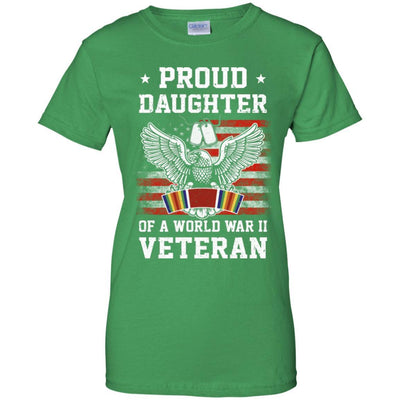Proud Daughter Of World War 2 Veteran Patriotic-T-Shirt & Hoodie-Women's T-Shirt-Irish Green