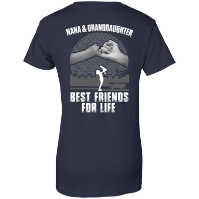 Nana and Granddaughter Best Friends For Life-T-Shirt & Hoodie-Women's T-Shirt-Navy
