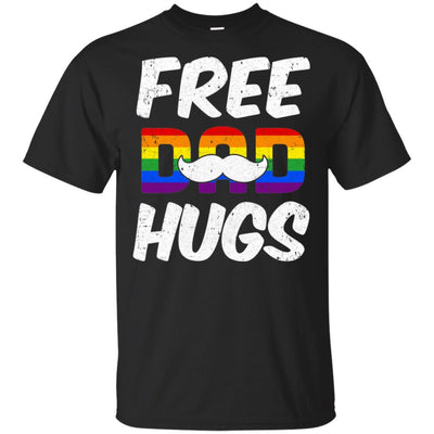LGBT Pride Month Free Dad Hugs-T-Shirt & Hoodie-Classic T-Shirt-Black