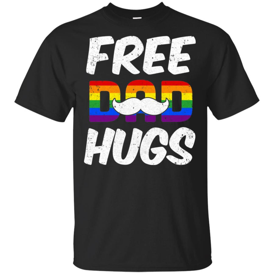 LGBT Pride Month Free Dad Hugs-T-Shirt & Hoodie-Classic T-Shirt-Black