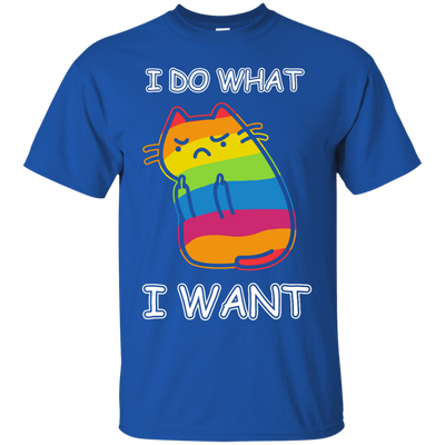 Rainbow Cat I Do What I Want-T-Shirt & Hoodie-Classic T-Shirt-Royal