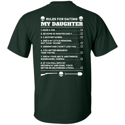 Rules For Dating My Daughter Funny-T-Shirt & Hoodie-Classic T-Shirt-Forest Green