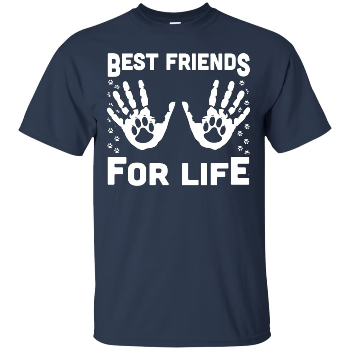 Funny Cat Best Friends For Life-T-Shirt & Hoodie-Classic T-Shirt-Navy