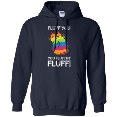 Rainbow Cat Fluff You You Fluffin' Fluff Cat-T-Shirt & Hoodie-Pullover Hoodie-Navy