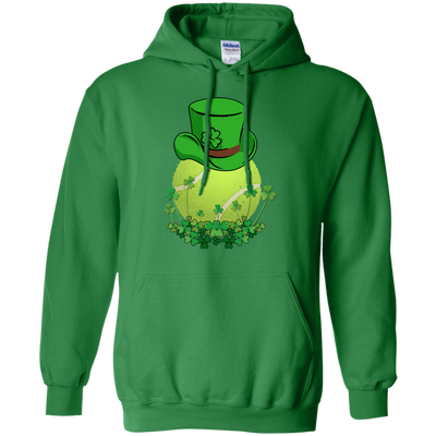 Shamrock Tennis Leprechaun St Patricks Day-T-Shirt & Hoodie-Pullover Hoodie-Irish Green
