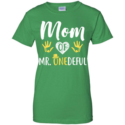 Funny Mom Of Mr. Onederful Wonderful 1st Birthday Boy-T-Shirt & Hoodie-Women's T-Shirt-Irish Green