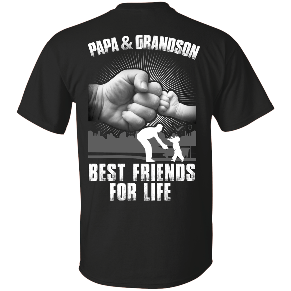 Papa And Grandson Best Friends For Life-T-Shirt & Hoodie-Classic T-Shirt-Black