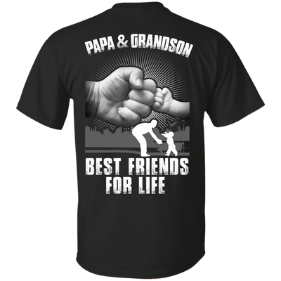 Papa And Grandson Best Friends For Life-T-Shirt & Hoodie-Classic T-Shirt-Black