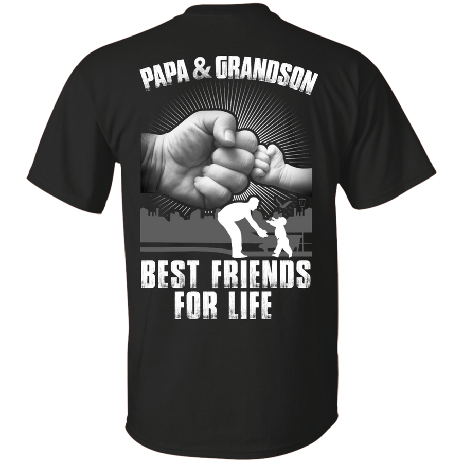 Papa And Grandson Best Friends For Life-T-Shirt & Hoodie-Classic T-Shirt-Black