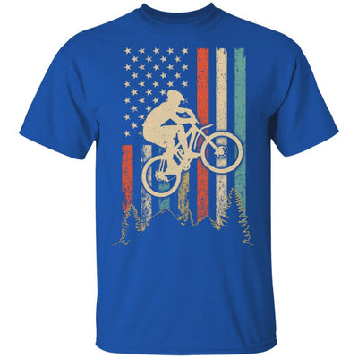 Vintage Mountain Bike US FLag Retro Biking Style MTB-T-Shirt & Hoodie-Classic T-Shirt-Royal