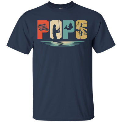 Vintage Fishing Pops Father's Day Gift-T-Shirt & Hoodie-Classic T-Shirt-Navy