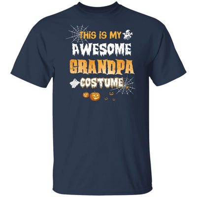 Halloween This Is My Awesome Grandpa Costume-T-Shirt & Hoodie-Classic T-Shirt-Navy