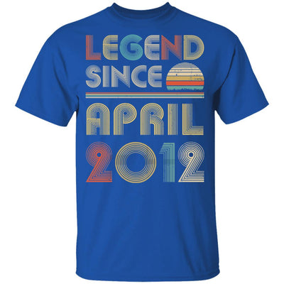 Legend Since April 2012 Vintage 9th Birthday Gifts Youth-Youth Shirt-Youth T-Shirt-Royal