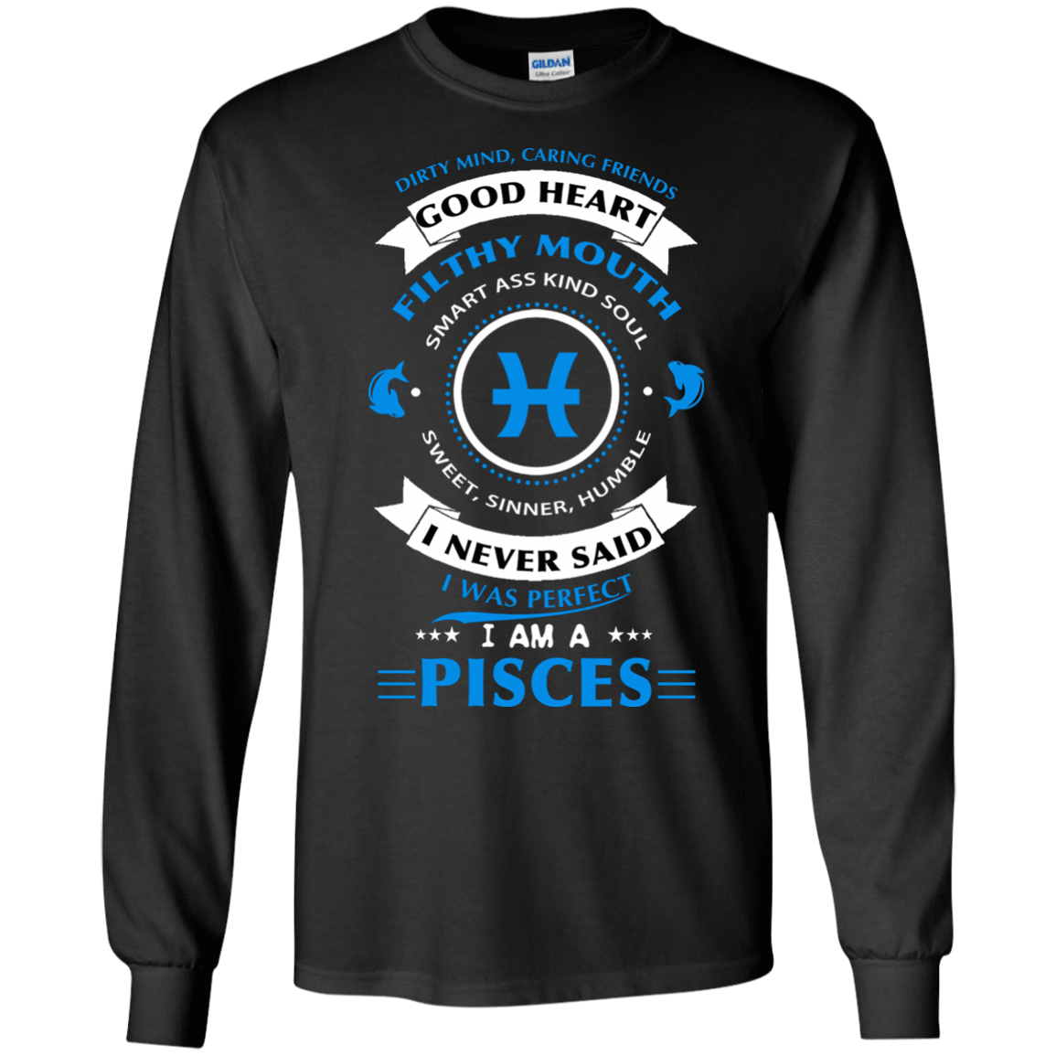I'm A Pisces-T-Shirt & Hoodie-Long Sleeve T-Shirt-Black