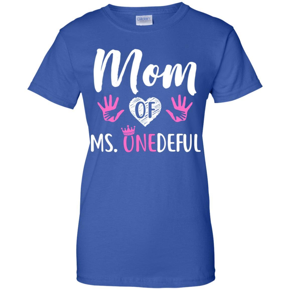 Funny Mom Of Ms. Onederful Wonderful 1st Birthday Girl-T-Shirt & Hoodie-Women's T-Shirt-Royal