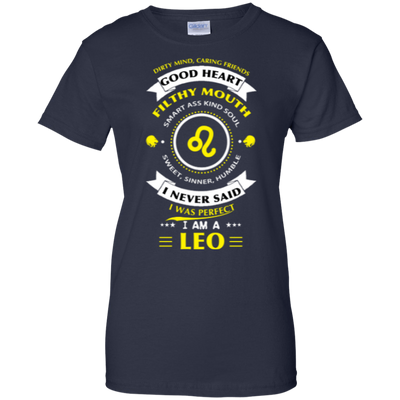 I never said I was perfect I am a LEO-T-Shirt & Hoodie-Women's T-Shirt-Navy