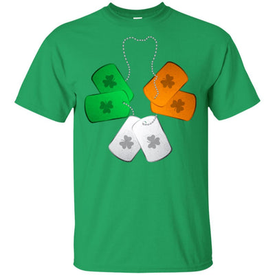 Shamrock Dogtag Soldier Army St Patrick's Day-T-Shirt & Hoodie-Classic T-Shirt-Irish Green