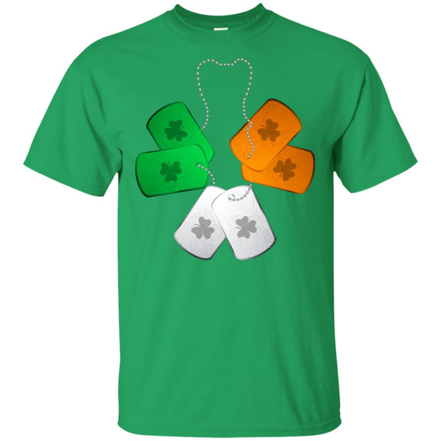 Shamrock Dogtag Soldier Army St Patrick's Day-T-Shirt & Hoodie-Classic T-Shirt-Irish Green