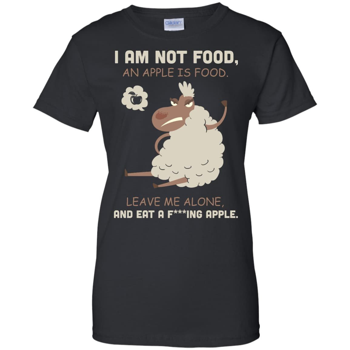 I Am Not Food An Apple Is Food Leave Me Alone Vegetables-T-Shirt & Hoodie-Women's T-Shirt-Black
