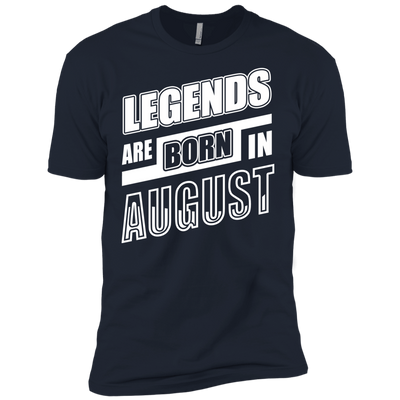 Legends are born in AUGUST-T-Shirt & Hoodie-Premium T-Shirt-Midnight Navy