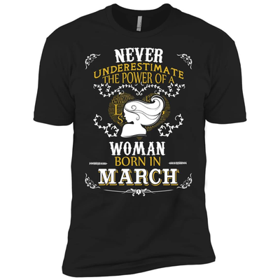 A Woman Born In MARCH-T-Shirt & Hoodie-Premium T-Shirt-Black