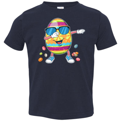Easter Funny Birthday Dabbing Egg Gift Kids Youth-Youth Shirt-Toddler T-Shirt-Navy