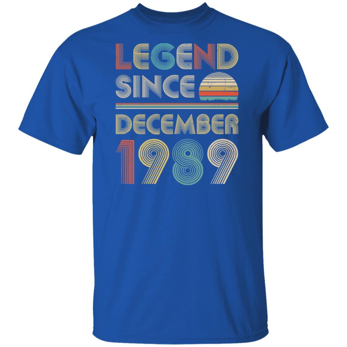 Legend Since December 1989 Vintage 32th Birthday Gifts-T-Shirt & Hoodie-Classic T-Shirt-Royal