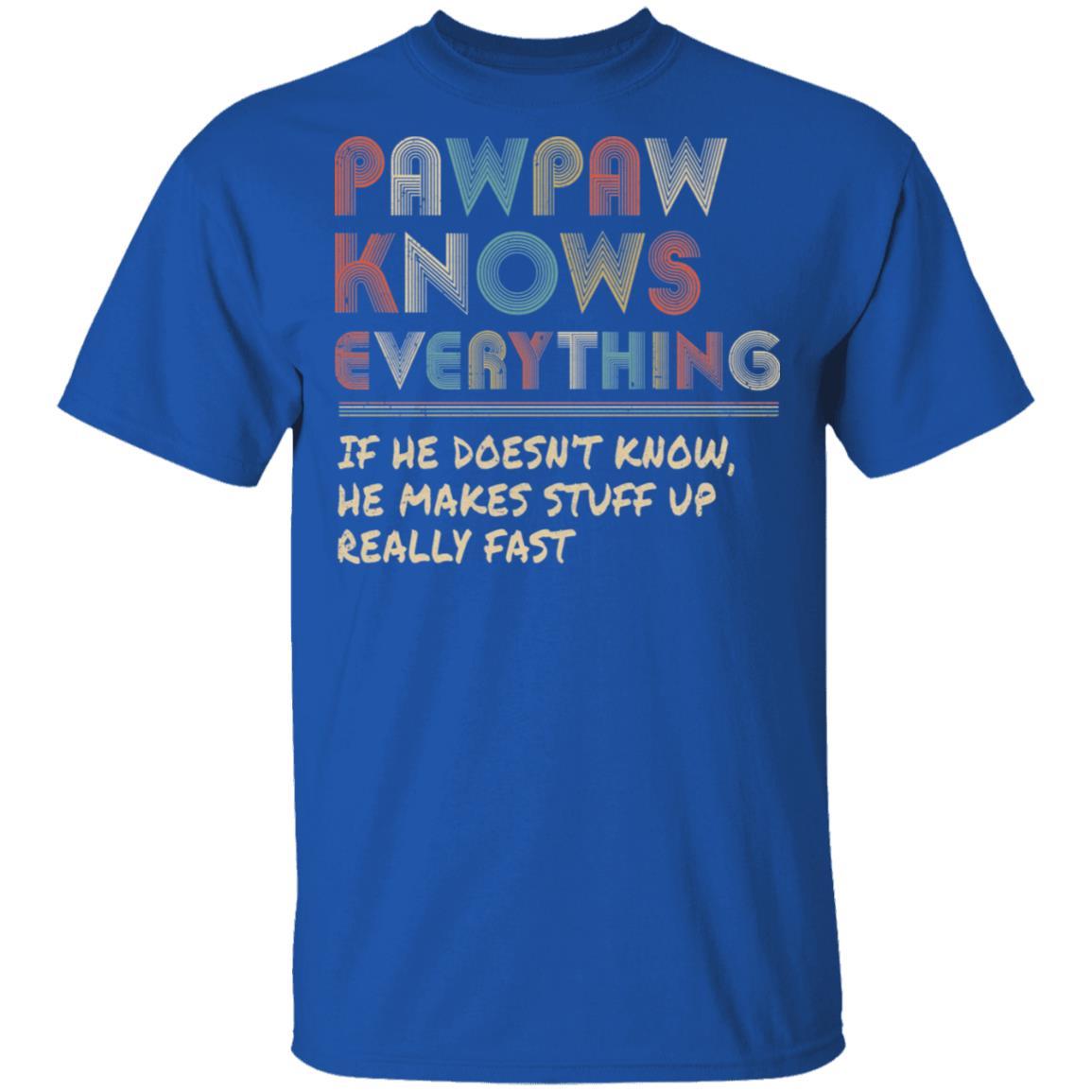 PawPaw Know Everything Vintage PawPaw Father's Day Gift-T-Shirt & Hoodie-Classic T-Shirt-Royal