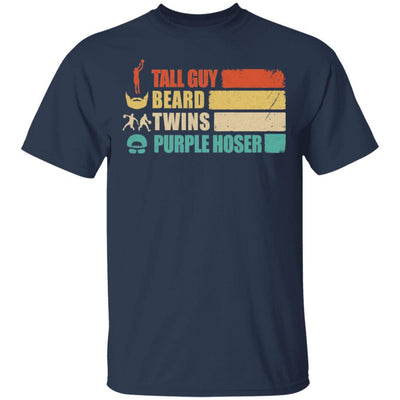 Perfect Gift For Dude Tall Guy Beard Twins Purple Hoser-T-Shirt & Hoodie-Classic T-Shirt-Navy