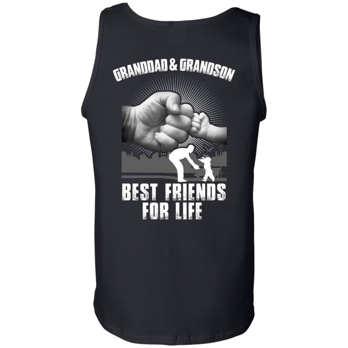 Granddad And Grandson Best Friends For Life-T-Shirt & Hoodie-Unisex Tank-Black