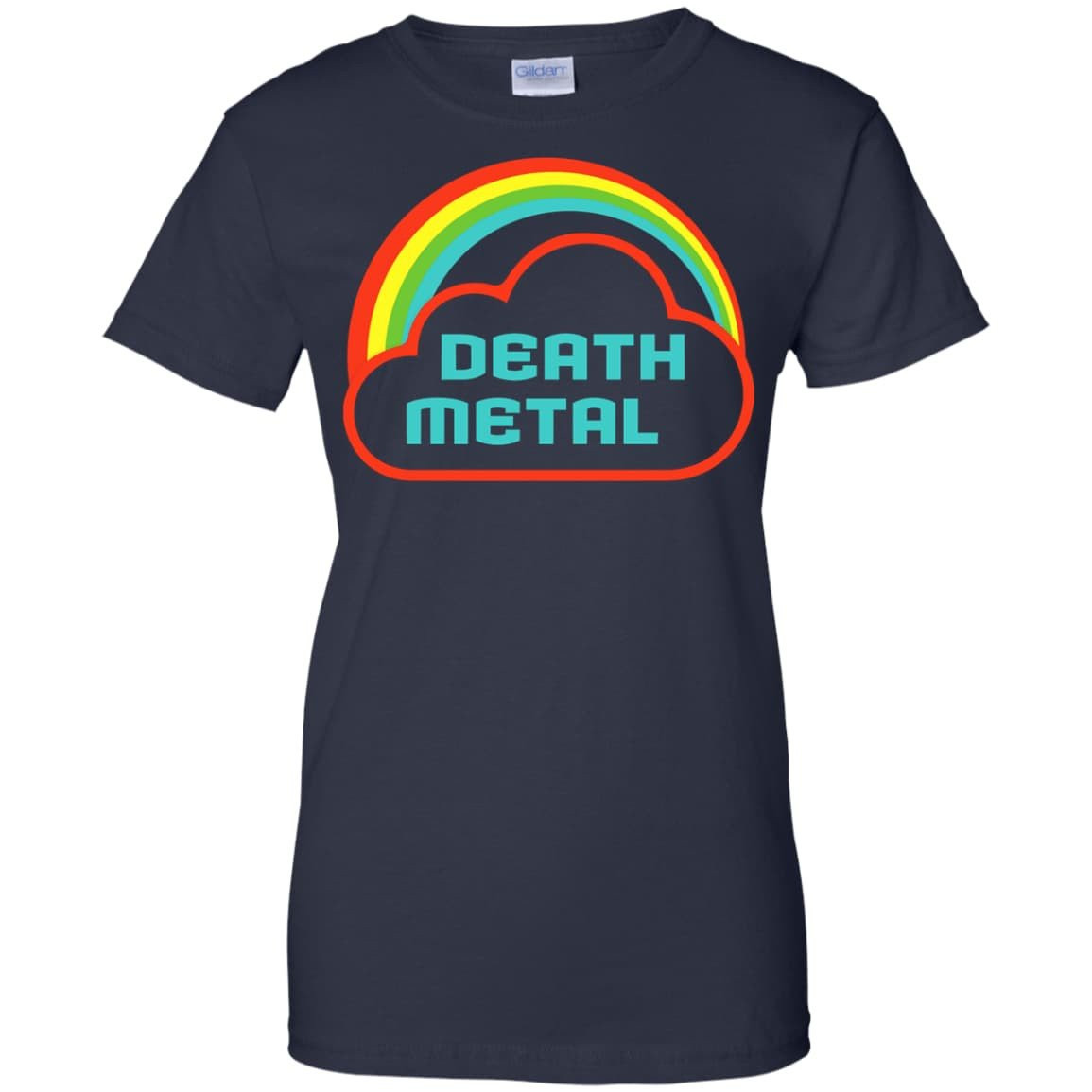 Death Metal Rainbow Rocker-T-Shirt & Hoodie-Women's T-Shirt-Navy