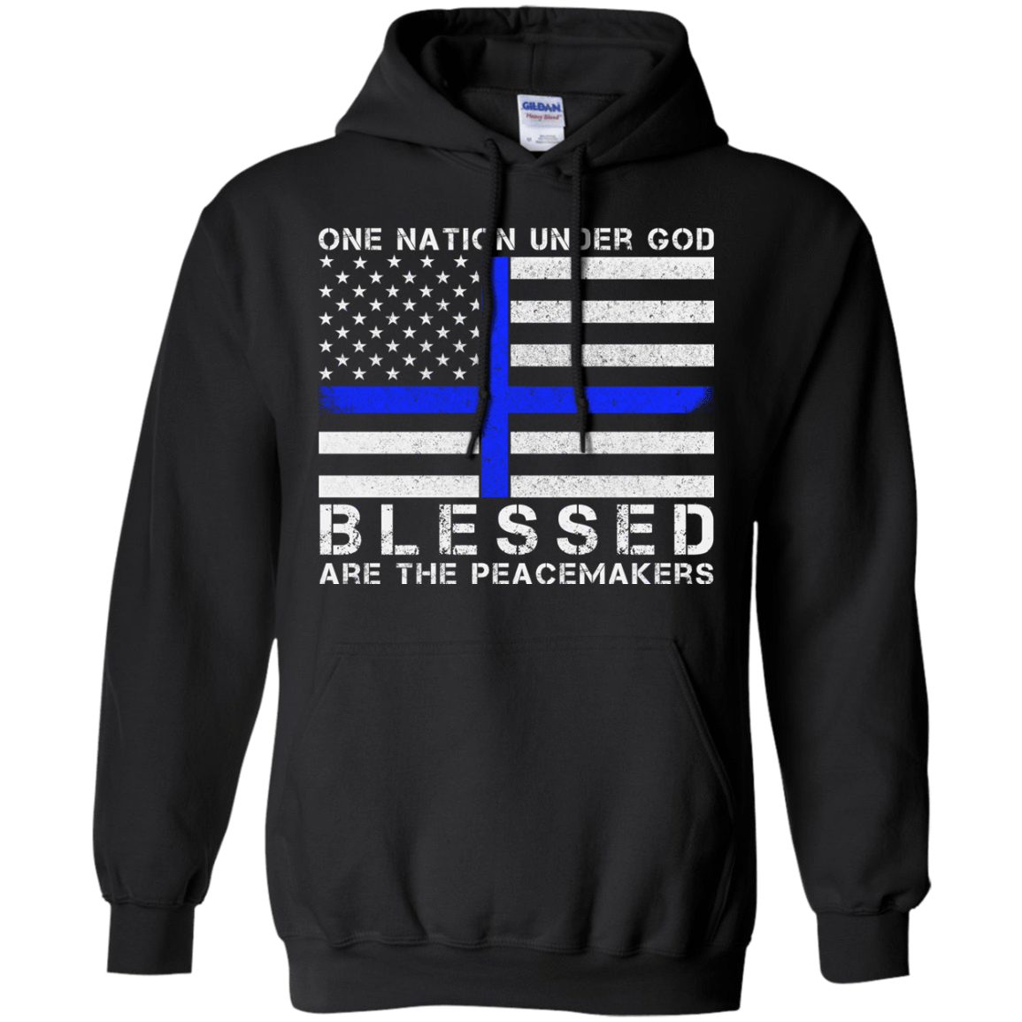 One Nation Under God-T-Shirt & Hoodie-Pullover Hoodie-Black