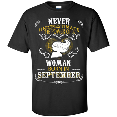 A Woman Born In SEPTEMBER-T-Shirt & Hoodie-Classic T-Shirt-Black