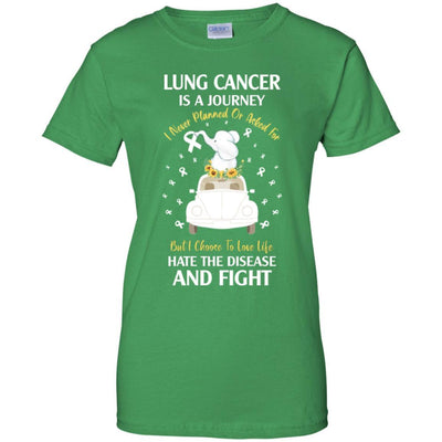 Lung Cancer Awareness Is A Journey-T-Shirt & Hoodie-Women's T-Shirt-Irish Green