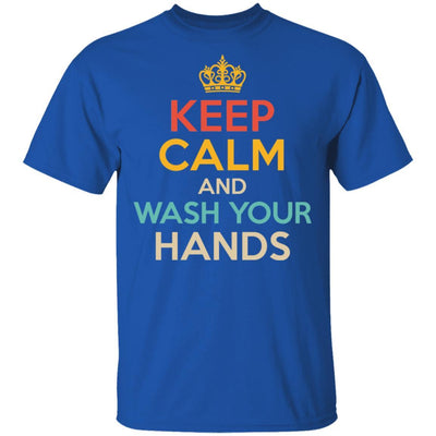 Keep Calm And Wash Your Hands Funny-T-Shirt & Hoodie-Classic T-Shirt-Royal