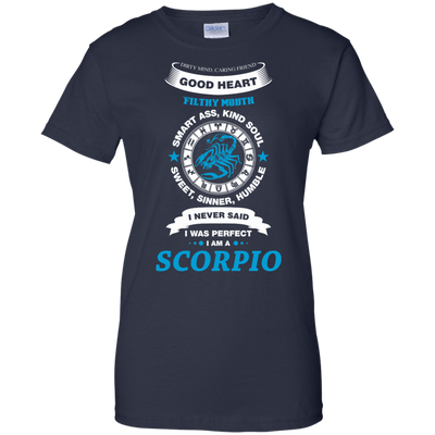 I Never Said I Was Perfect I Am A SCORPIO-T-Shirt & Hoodie-Women's T-Shirt-Navy