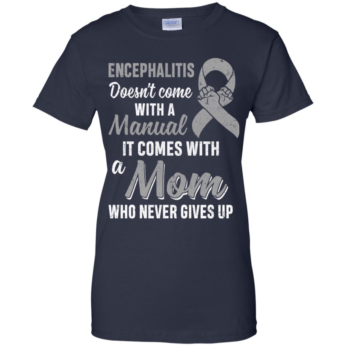 Encephalitis Awareness Mom Warrior Gifts-T-Shirt & Hoodie-Women's T-Shirt-Navy