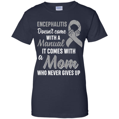 Encephalitis Awareness Mom Warrior Gifts-T-Shirt & Hoodie-Women's T-Shirt-Navy