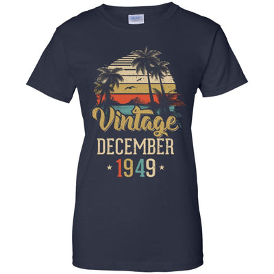 Retro Classic Vintage December 1949 72th Birthday Gift-T-Shirt & Hoodie-Women's T-Shirt-Navy