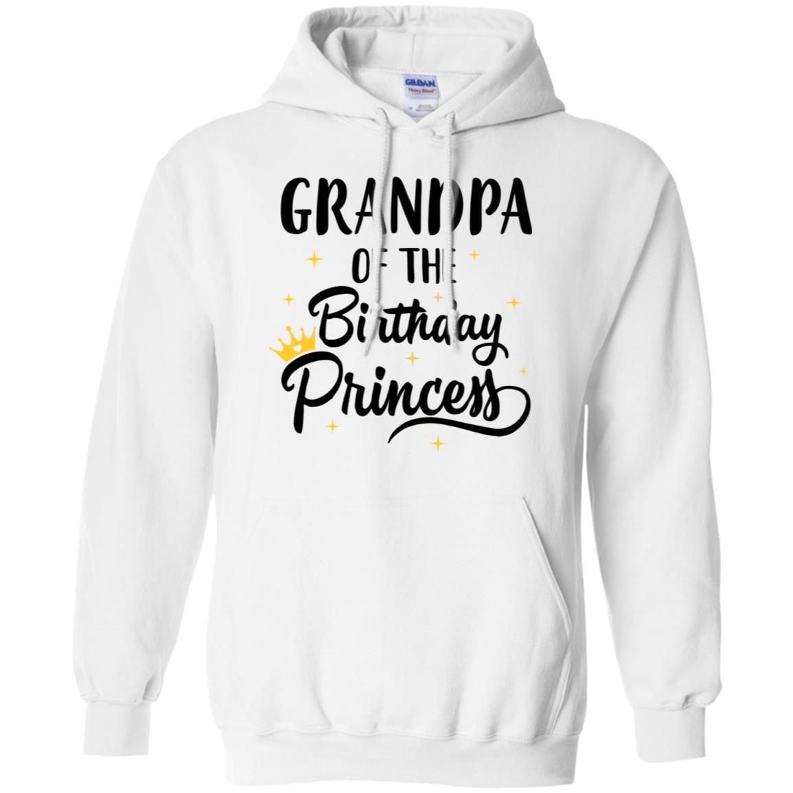 Grandpa Of The Birthday Princess Matching Family Party-T-Shirt & Hoodie-Pullover Hoodie-White
