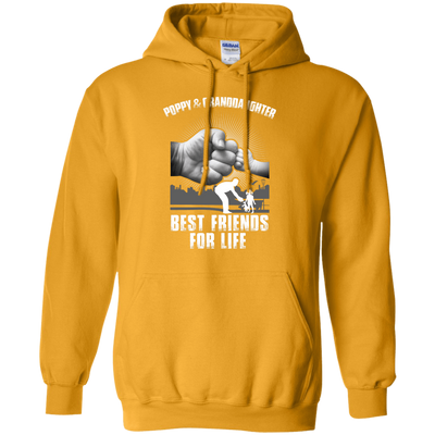 Poppy And Granddaughter best Friends For Life-T-Shirt & Hoodie-Pullover Hoodie-Gold