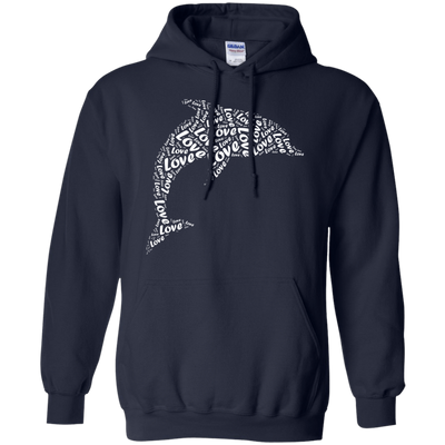 I Love Dolphin-T-Shirt & Hoodie-Pullover Hoodie-Navy
