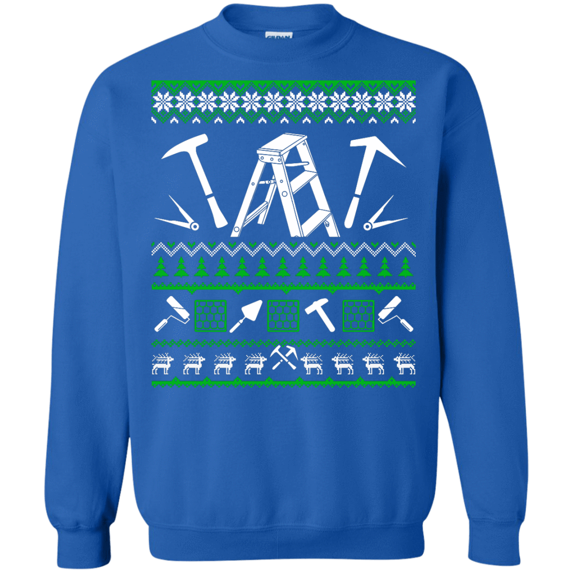 Roofer Christmas Sweater-T-Shirt & Hoodie-Crewneck Sweatshirt-Royal